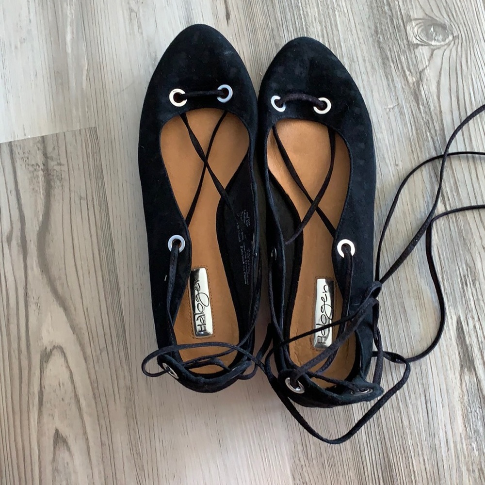 Halogen black lace up flats 7.5